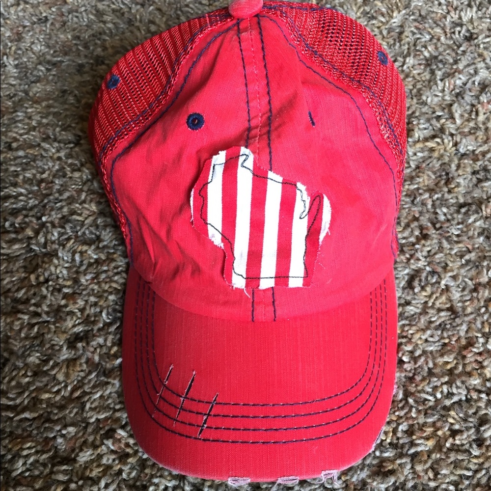 Red Wisconsin Trucker Hat